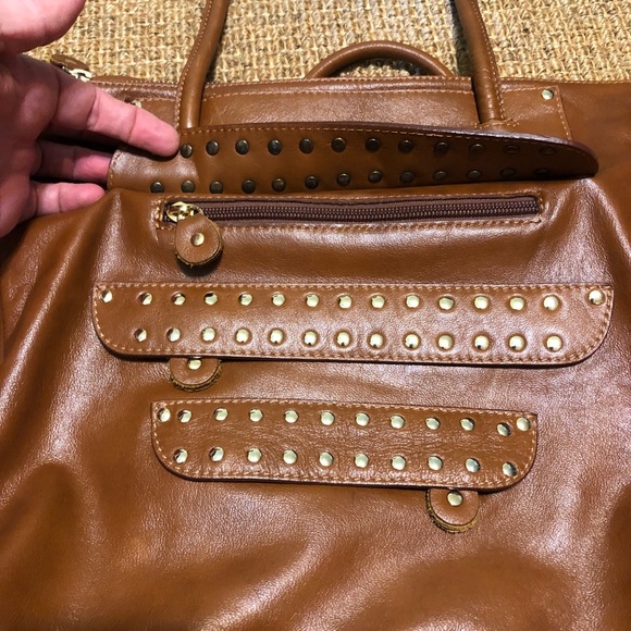 Regina Italian Leather Large Studded Tote/Shoulder Bag - Picture 11 of 14